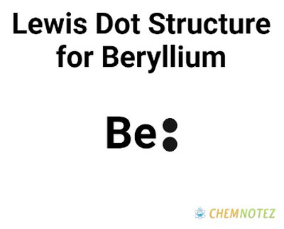 Lewis dot structure of beryllium