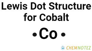 lewis dot structre of cobalt